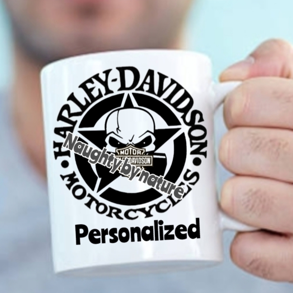 Harley-Davidson Black and White Mug